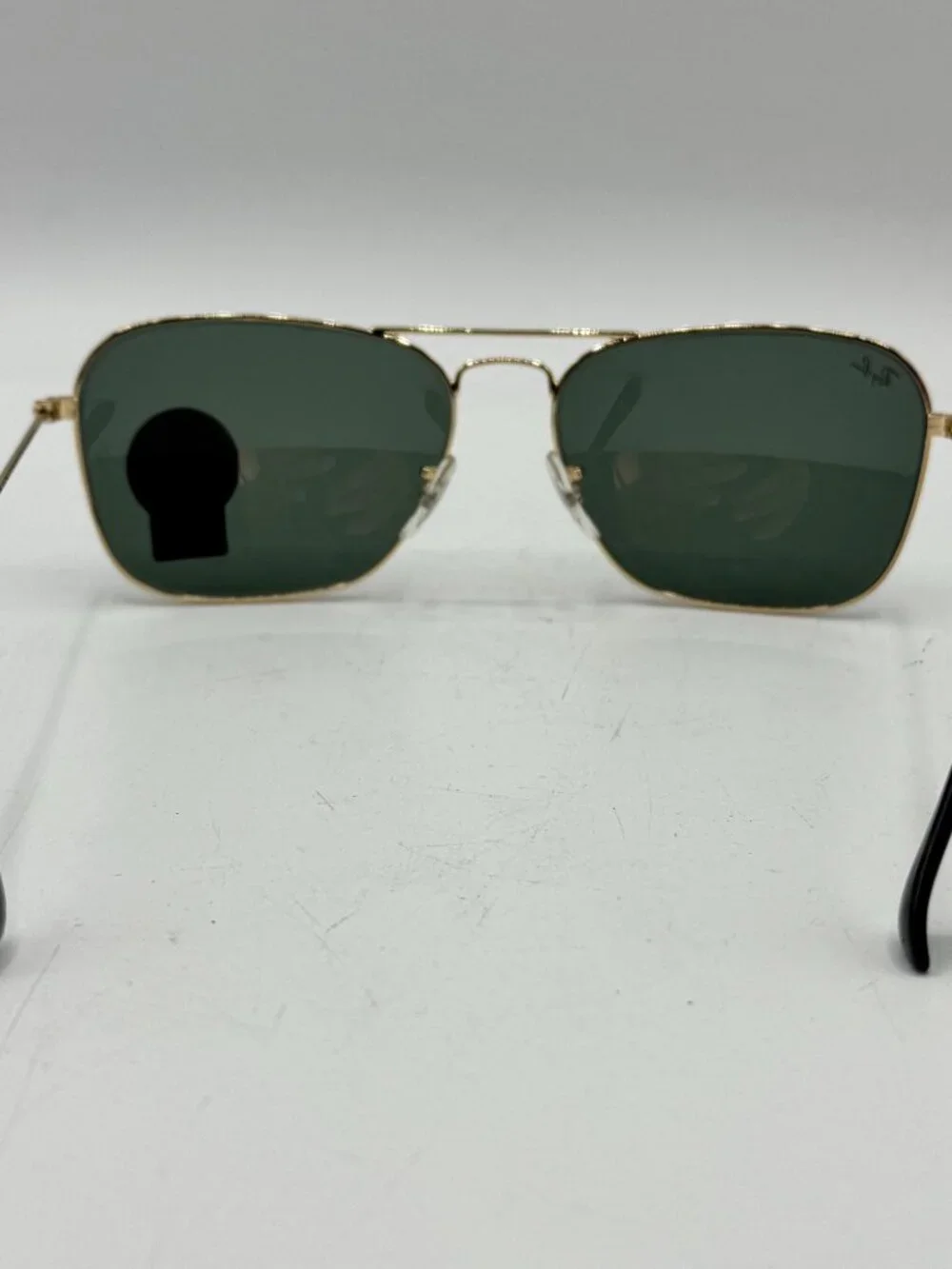 Ray-Ban Caravans Gold Frame Sunglasses with G15 Green Lenses
